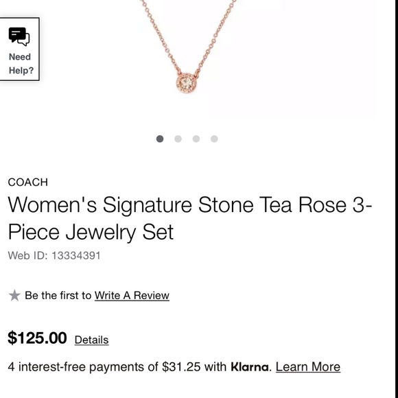 Coach Tea Rose 3-Piece Jewelry Set - Picture 4 of 4